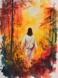 Jesus watercolor painting