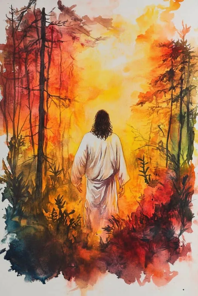 Jesus watercolor painting
