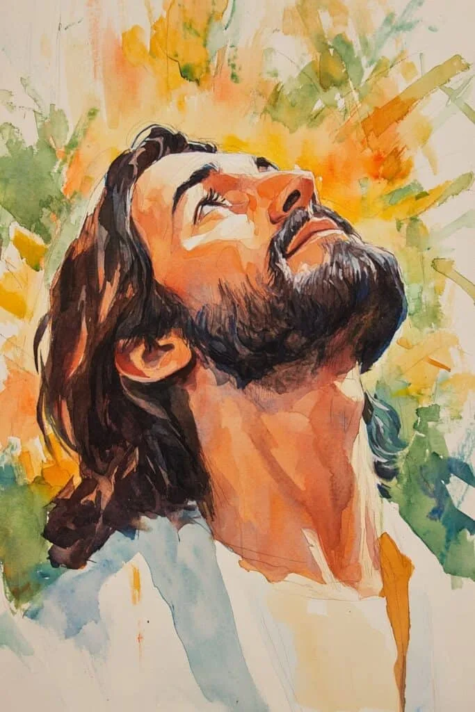 Jesus watercolor painting