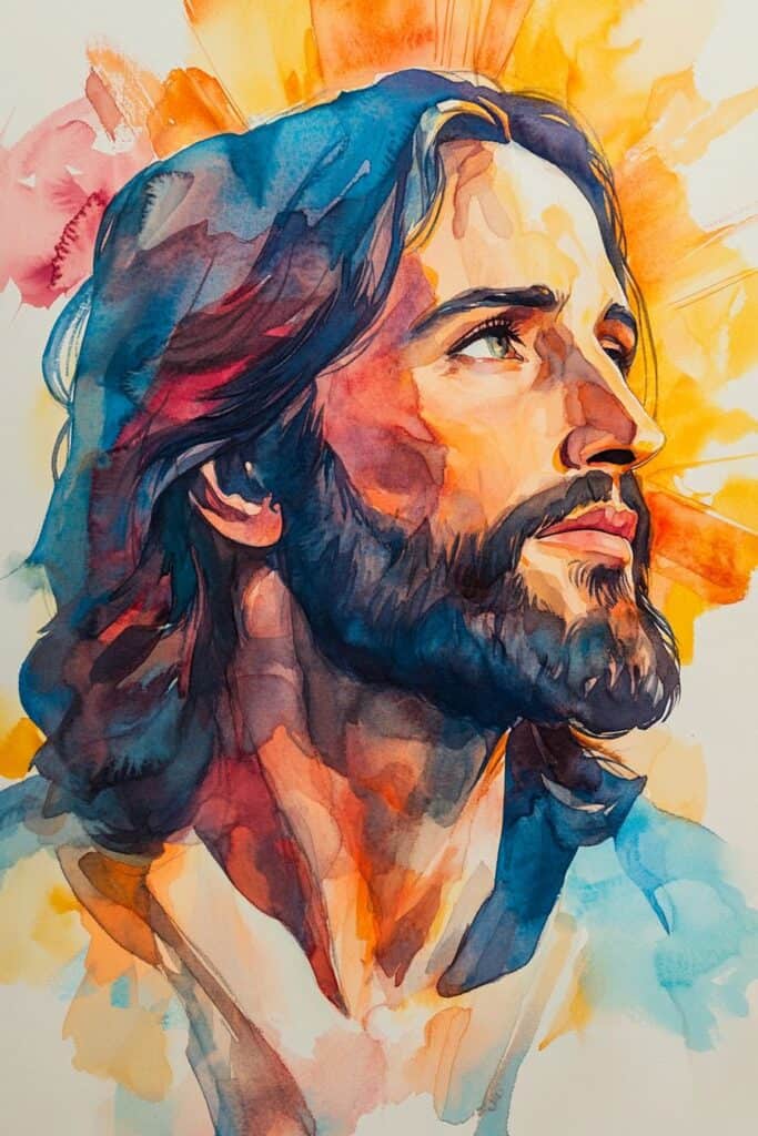 Jesus watercolor painting