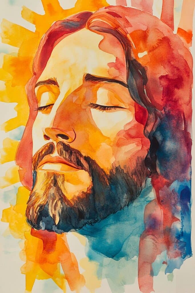 Jesus watercolor painting