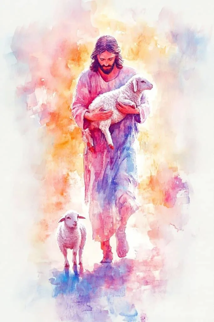 Jesus watercolor painting