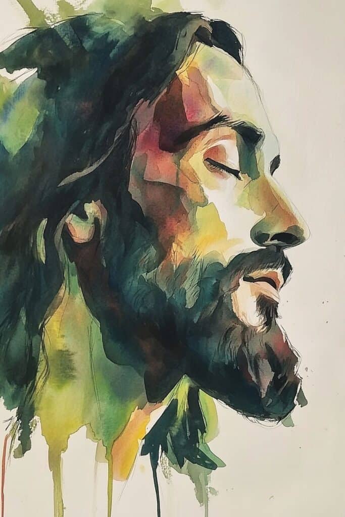 Jesus watercolor painting