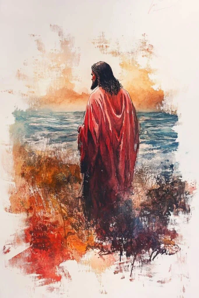 Jesus watercolor painting