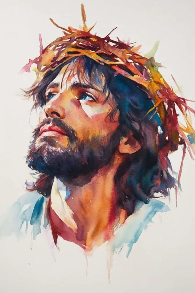 Jesus watercolor painting