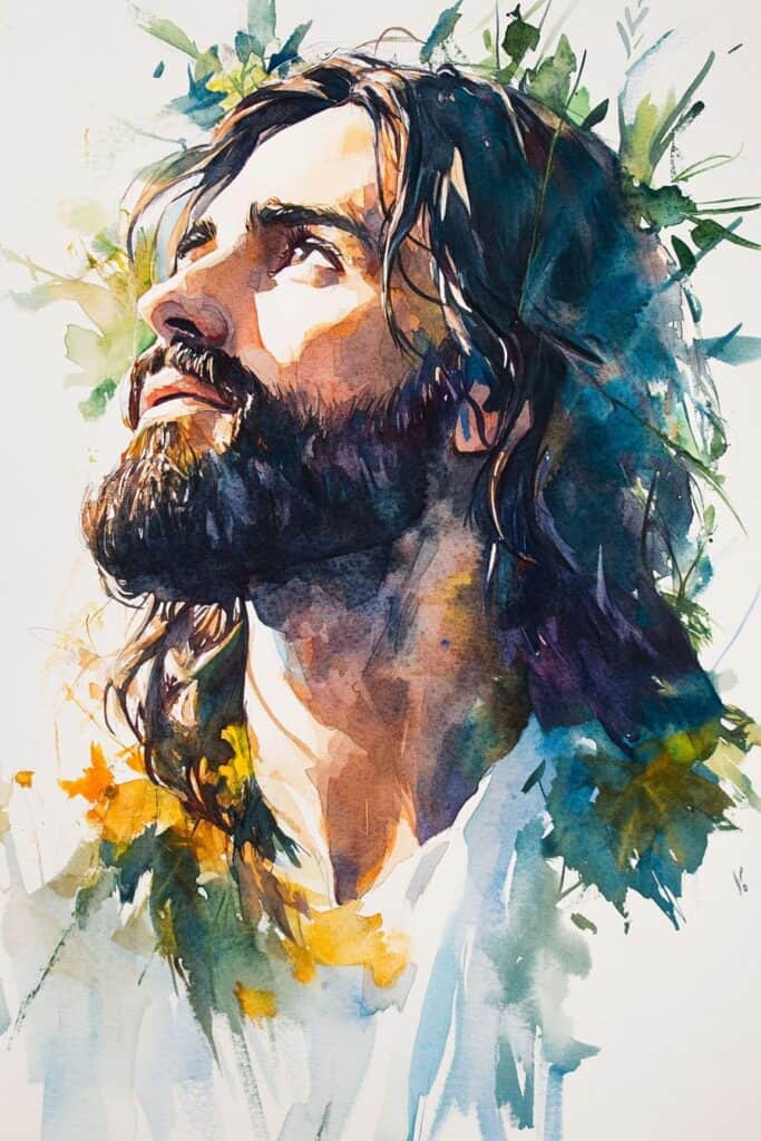 Jesus watercolor painting