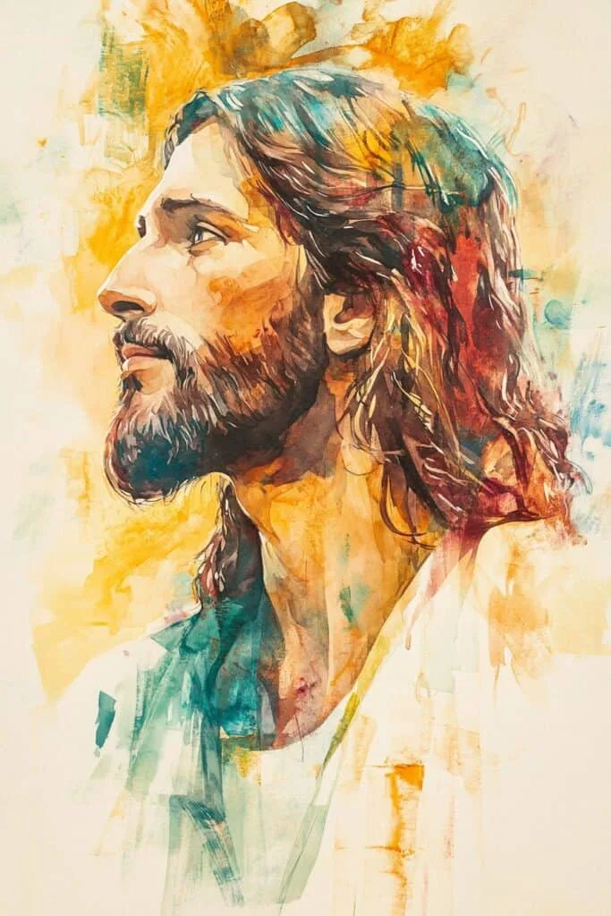 Jesus watercolor painting