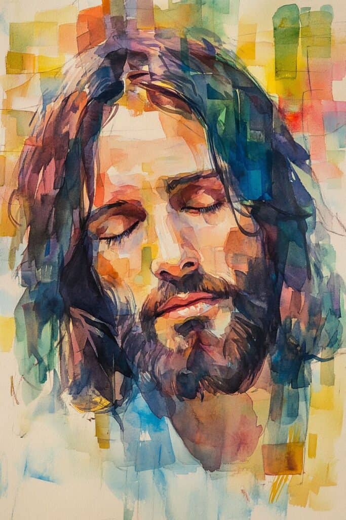 Jesus watercolor painting