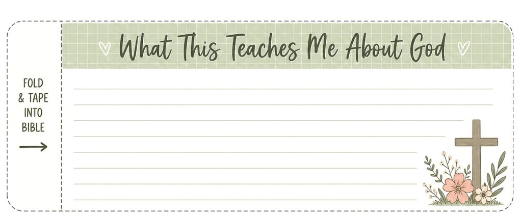 Bible journal printable with message about God's teachings and faith.